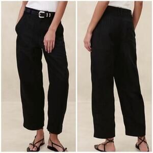 Banana Republic Mya Cotton Linen Cargo Pant Black 4